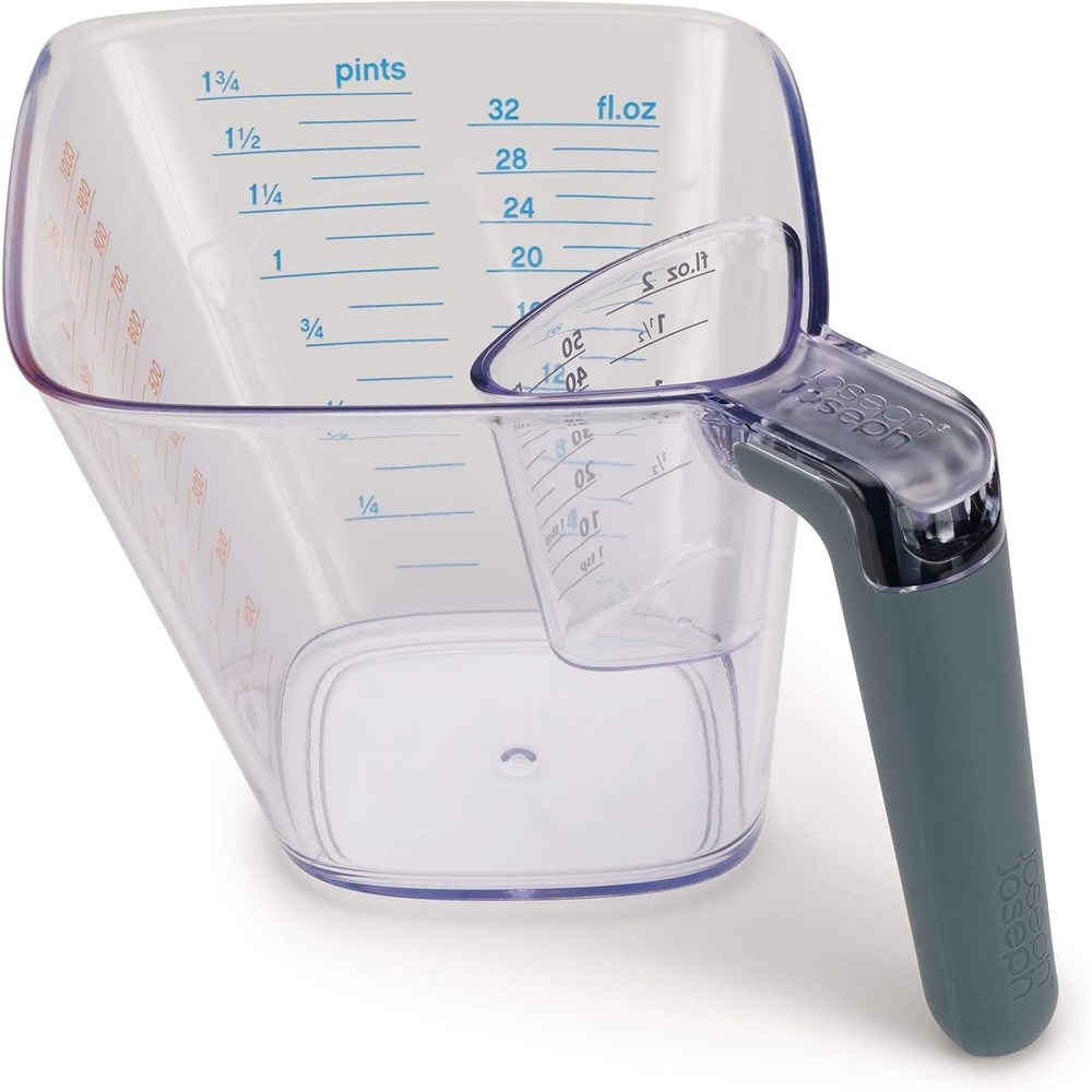 image:imageJoseph Joseph Align Angled 2Piece EasyRead Measuring Jug Set 1 x 1L 1 x 50ml Plastic White000