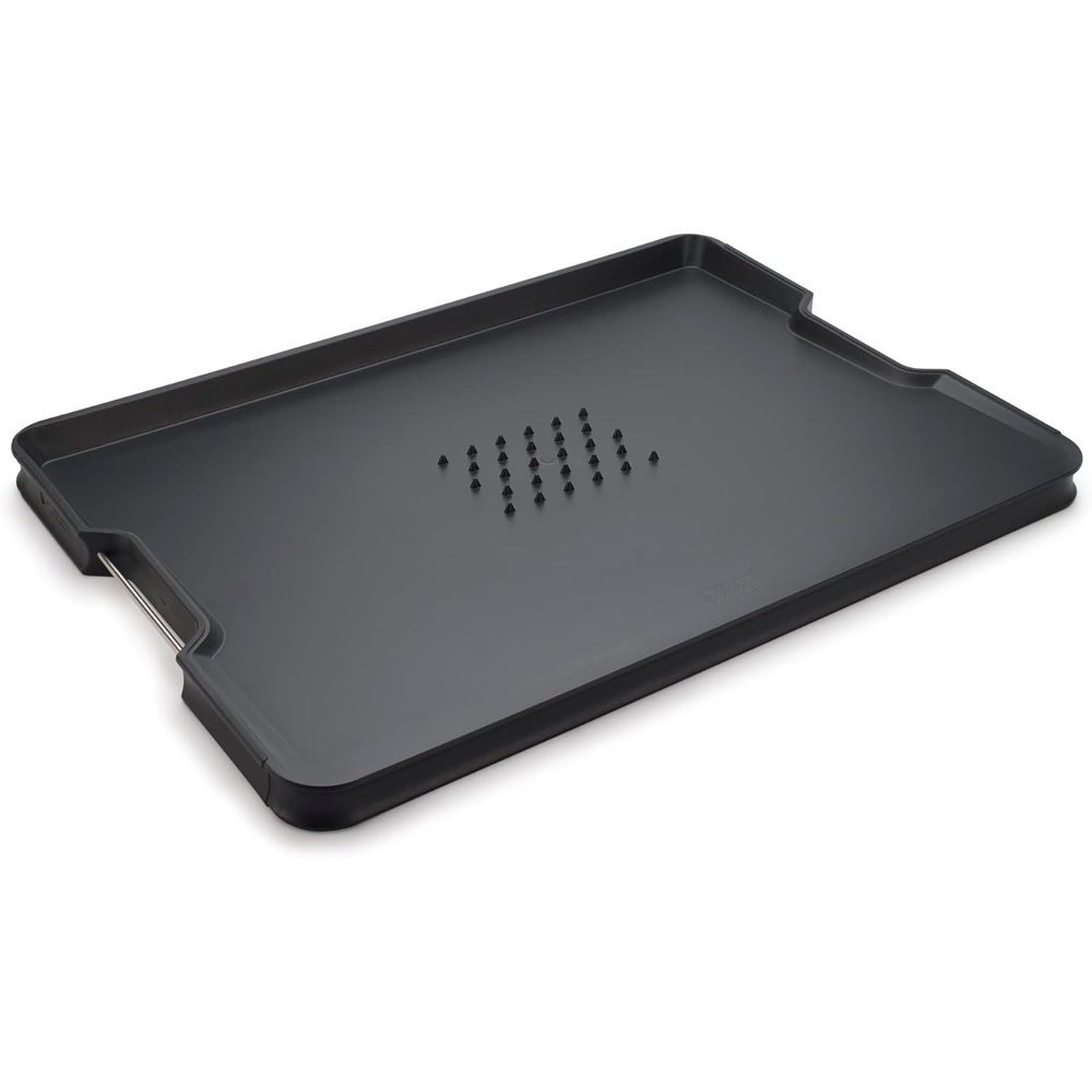 image:imageJoseph Joseph CutampCarve Plus  NonSlip MultiFunction DoubleSided Cutting Board for Food Preparation and Carving Dishwasher Safe Extra Large RedBlack