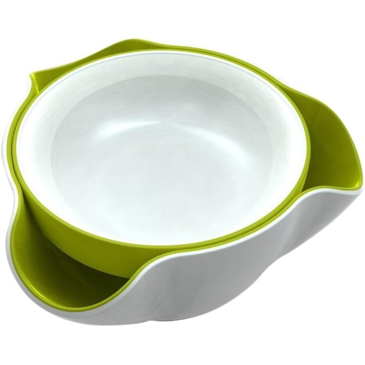 image:imageJoseph Joseph Double Dish Pistachio and Snack Serving bowl with Food Waste Compartment BPAFree  GreyGreenWhite
