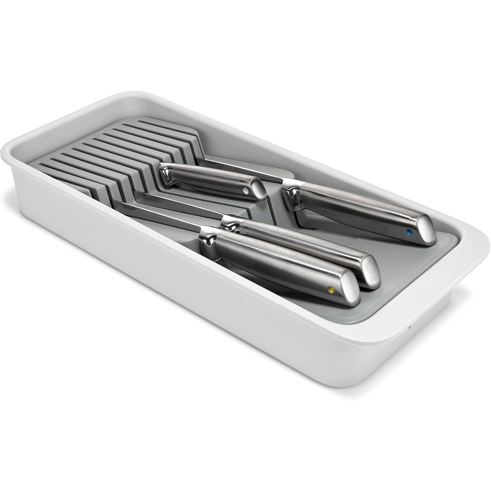 image:imageJoseph Joseph DrawerStore Expanding Tiered Flatware Cutlery Tray with Knife Organizer Expandable InDrawer SpaceSaving Kitchen Storage Recycled PlasticKnife Organizer