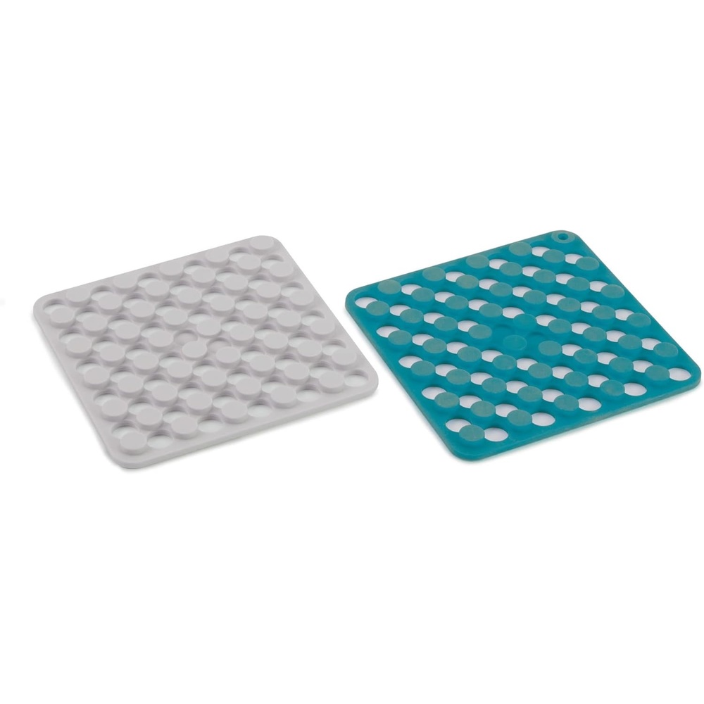 image:imageJoseph Joseph Duo SpotOn Set of 2 Silicone Trivets Heat Resistant Table mats for hot pots and Pans BlueWhite