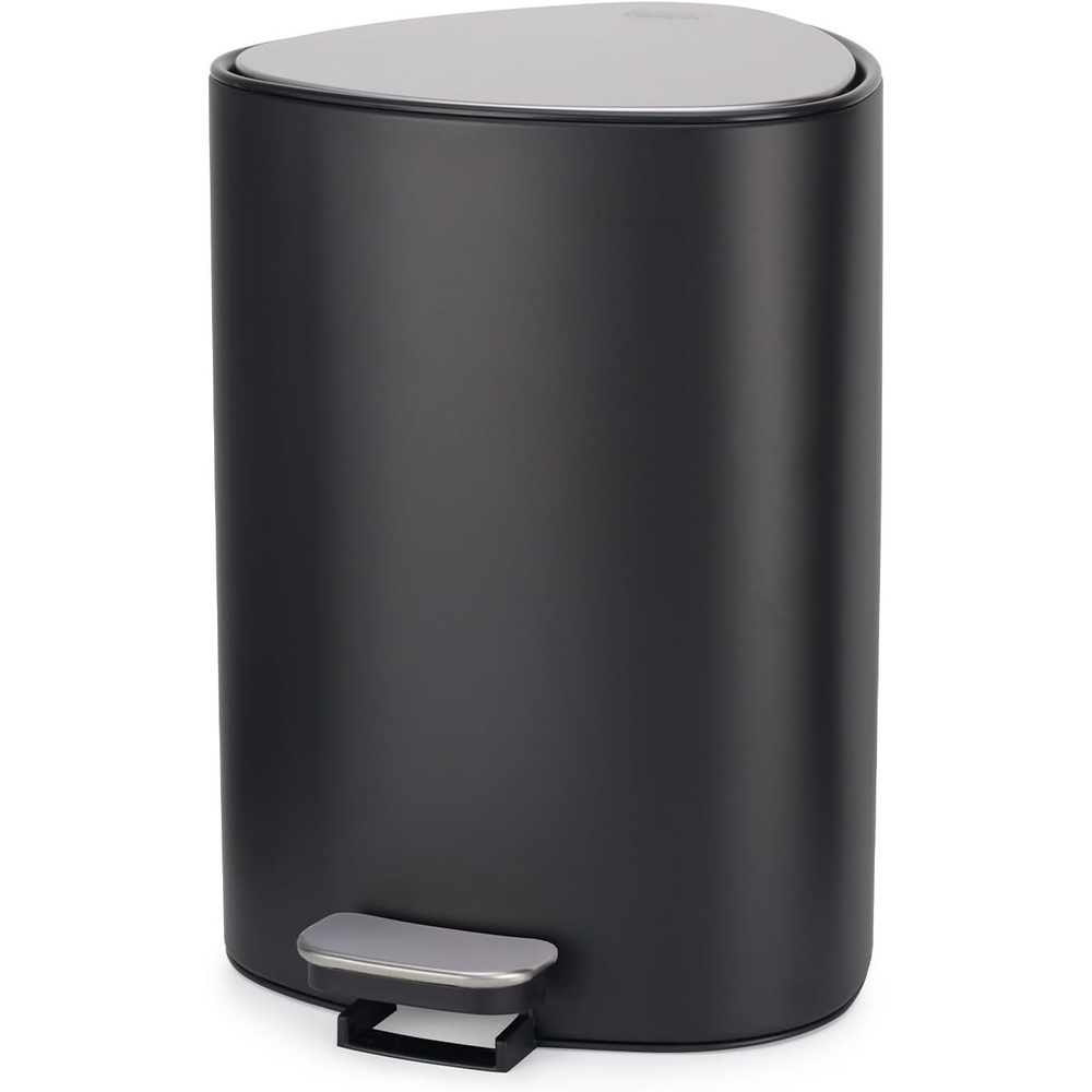 image:imageJoseph Joseph EasyStore 5L Steel Pedal Trash Can with Liner Storage Pocket SoftClose Lid BathroomBedroom BinBlack