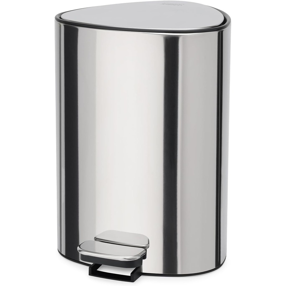 image:imageJoseph Joseph EasyStore 5L Steel Pedal Trash Can with Liner Storage Pocket SoftClose Lid BathroomBedroom BinStainless steel