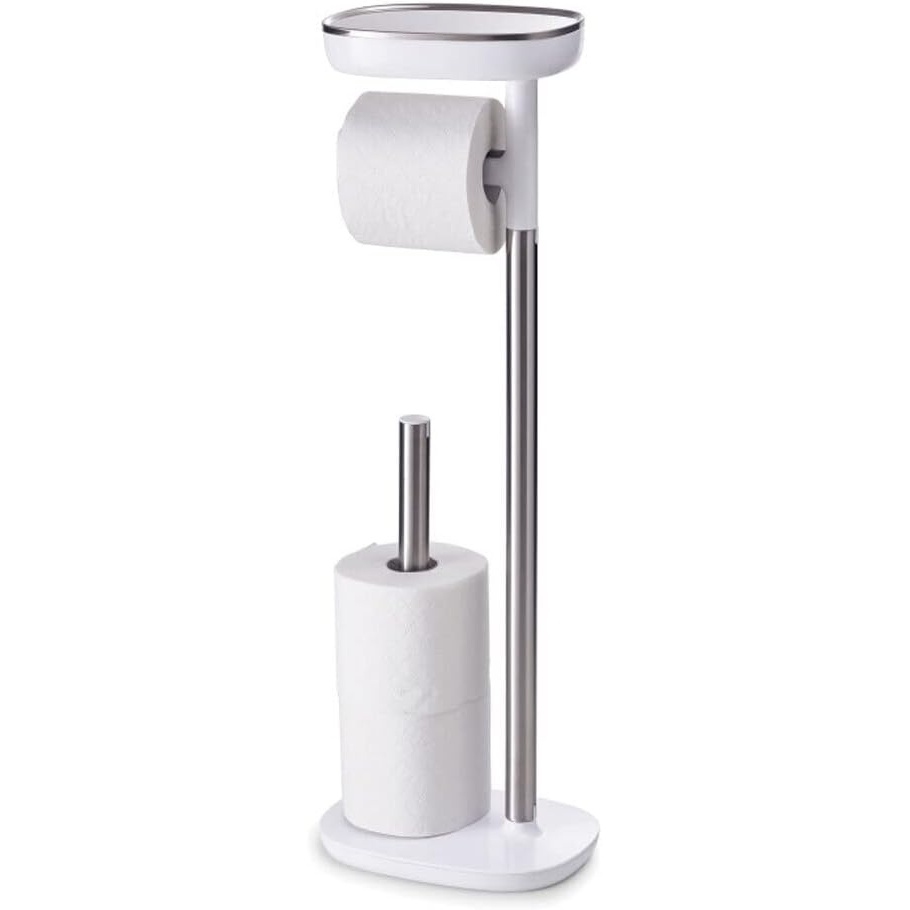 image:imageJoseph Joseph EasyStore Butler Toilet Paper Holder Stand and Spare Roll Storage with Shelf and Drawer Stainless SteelStand