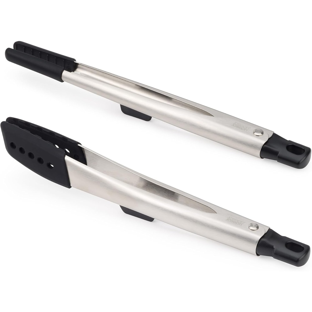 image:imageJoseph Joseph Elevate Fusion Precision tongs BPA Free Heat Resistant Non Stick Kitchen Utensil Stainless Steel Handles 1201L x 13W2 piece set