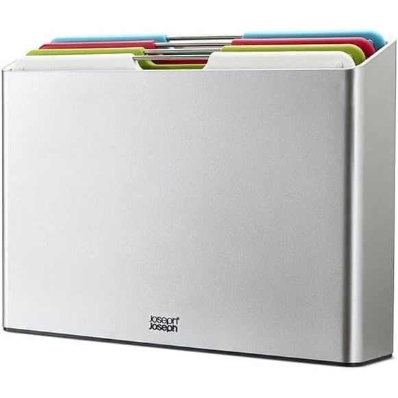 image:imageJoseph Joseph Folio 4Piece Colour coded Cutting Board Set Slimline case for organized Kitchen storage Sage GreenGreenSilver