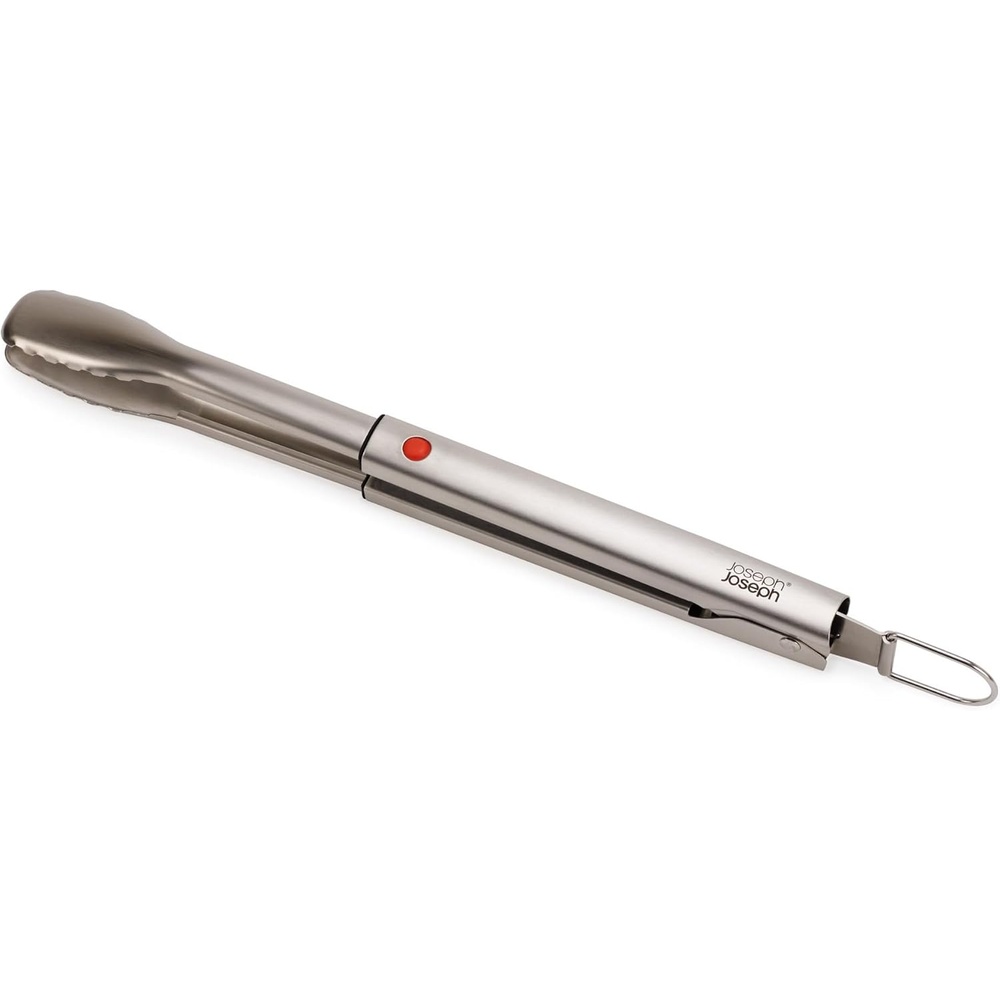 image:imageJoseph Joseph GrillOut Stainless Steel BBQ Tongs Precision Grip Retractable for Compact Storage EasycleanTongs