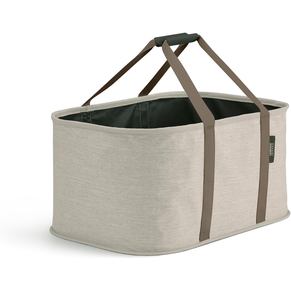 image:imageJoseph Joseph HoldAll Max Collapsible 55L145 Gallon Washing Laundry Basket Bag Durable Fabric Moisture Resistant GreyEcru