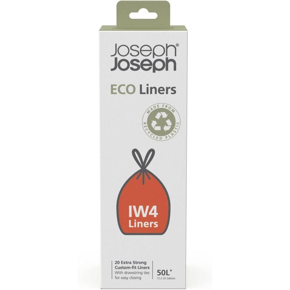 image:imageJoseph Joseph IW5 40L106 Gallon Eco Liners Recycled Trash Bags 20 Count 1 Pack  Grey132 gallons