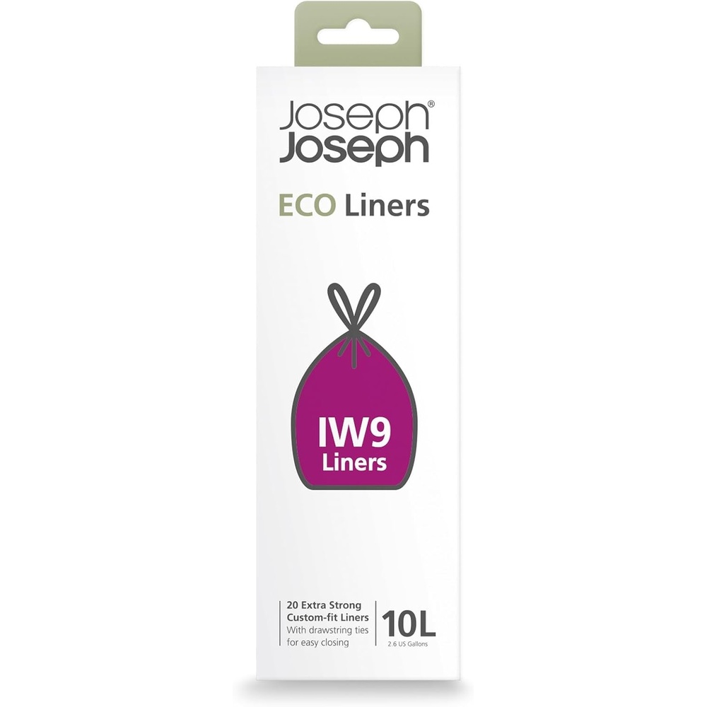 image:imageJoseph Joseph IW5 40L106 Gallon Eco Liners Recycled Trash Bags 20 Count 1 Pack  Grey26 gallons