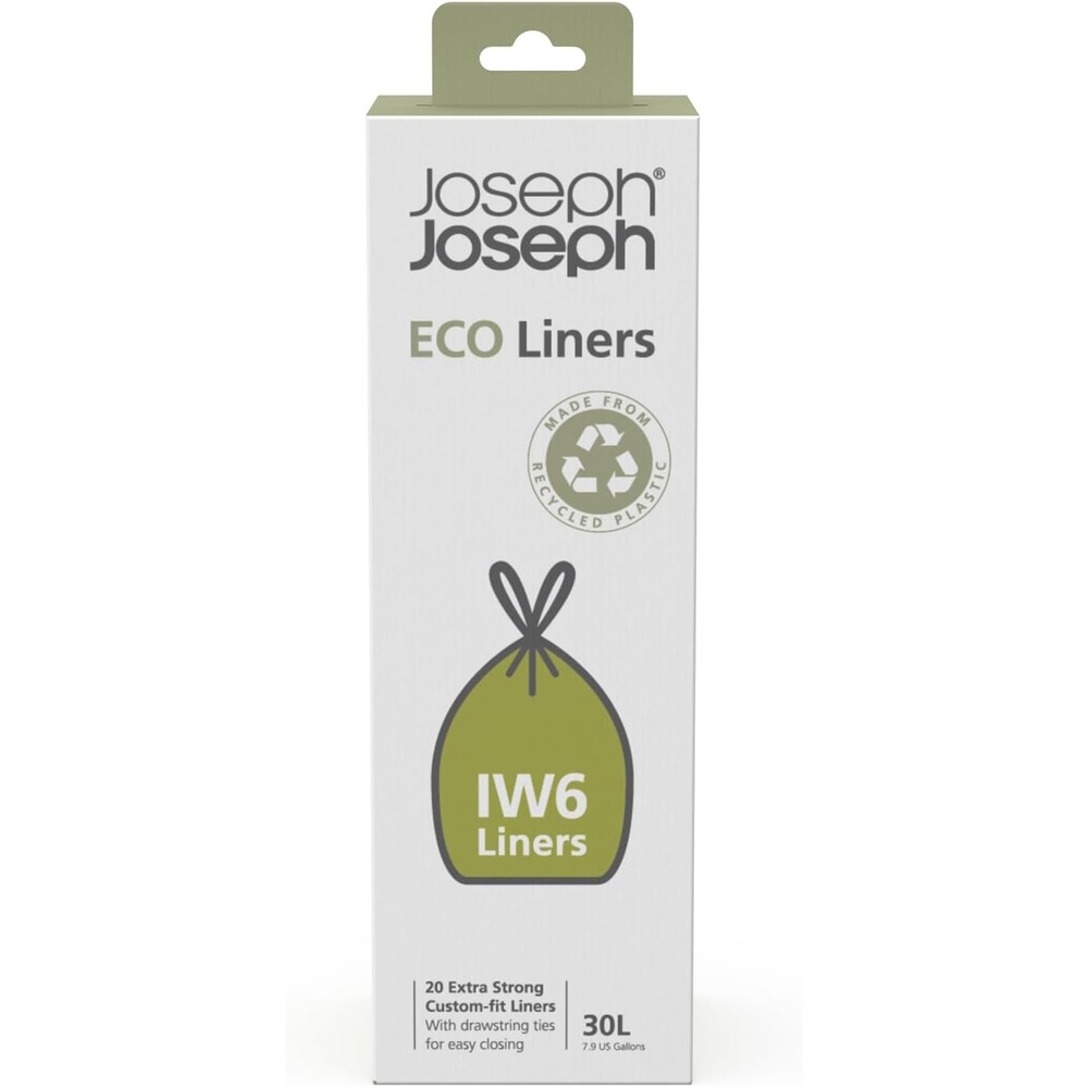 image:imageJoseph Joseph IW5 40L106 Gallon Eco Liners Recycled Trash Bags 20 Count 1 Pack  Grey79 gallons