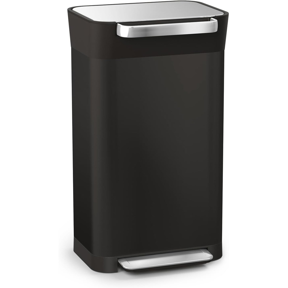 image:imageJoseph Joseph Intelligent Waste Titan Trash Can Compactor with Odor Filter Compacts up to 3x trash 30L79 Gallons Stainless SteelBlack