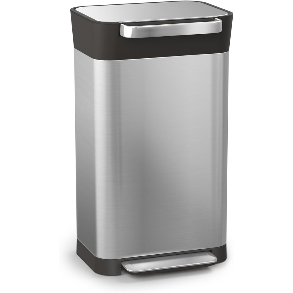 image:imageJoseph Joseph Intelligent Waste Titan Trash Can Compactor with Odor Filter Compacts up to 3x trash 30L79 Gallons Stainless SteelStainless Steel