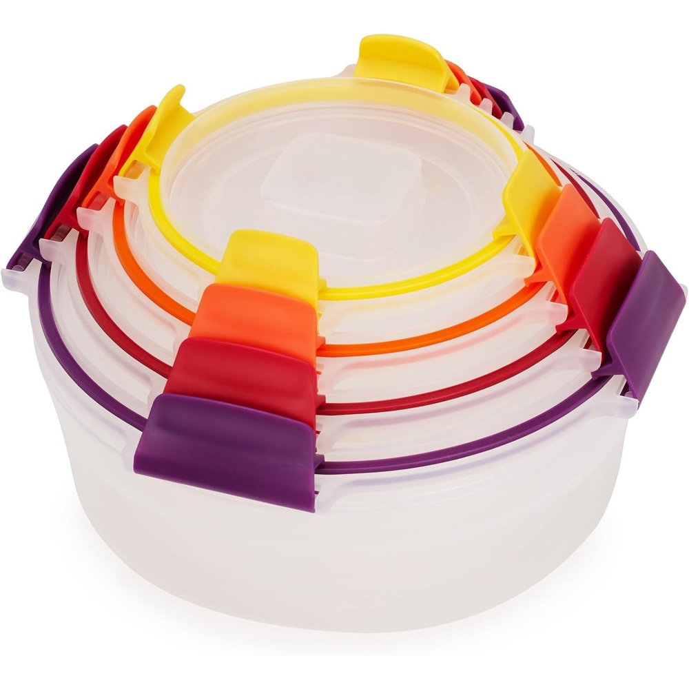 image:imageJoseph Joseph Nest Lock Plastic BPA Free Food Storage Container Set with Lockable Airtight Leakproof Lids 10Piece MultiColorBlue