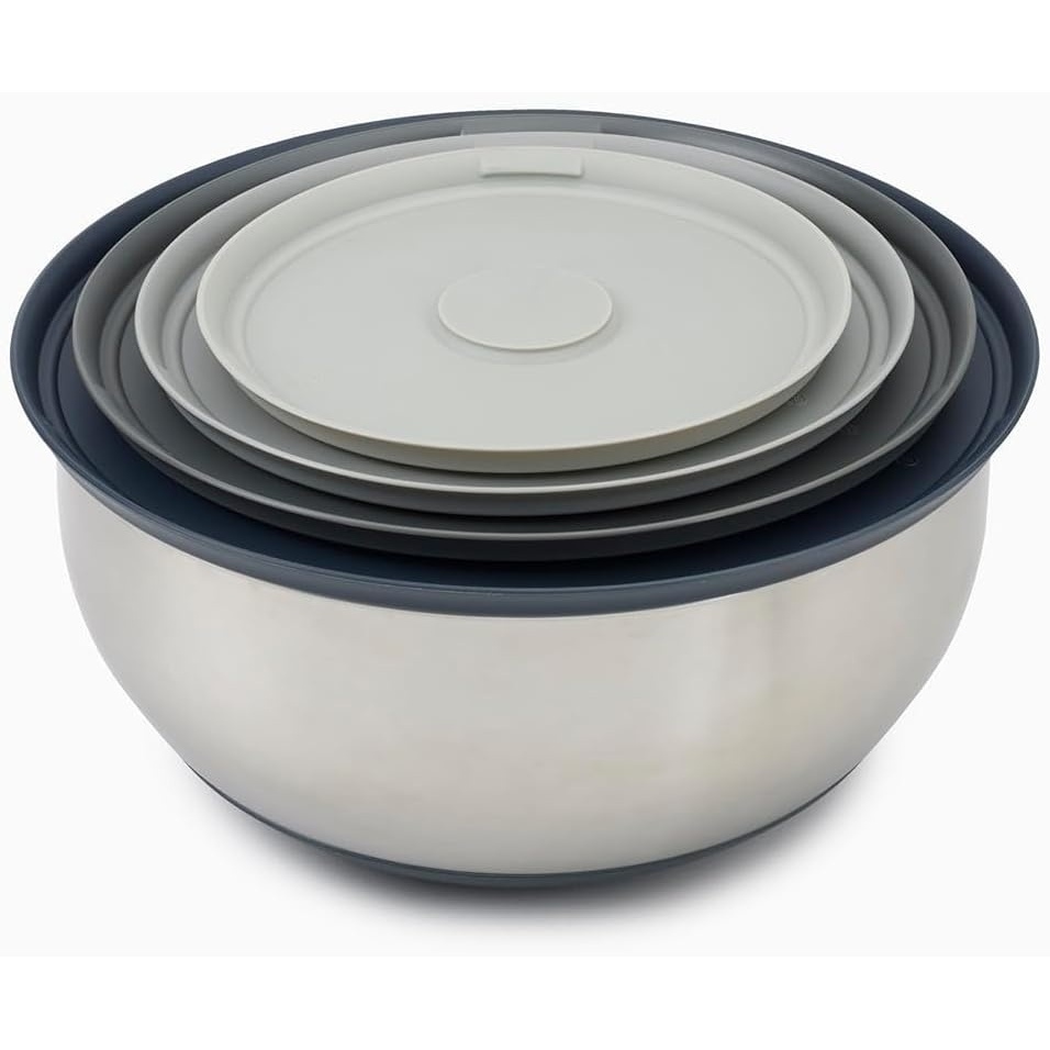 image:imageJoseph Joseph PrepampStore Stainless Steel Mixing Nest Bowls with Lids 8 piece Metal Bowl food Storage Set Stainless Steel4piece mixing bowl set