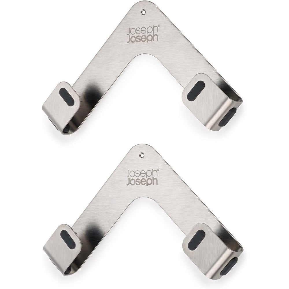 image:imageJoseph Joseph Space Set of 2 Pot and Pan Lid Holders Self Adhesive Wall Mount Storage Organizer Suitable for Lids up to 11 in 3M VHB Tape and Screws Included Stainless Steel