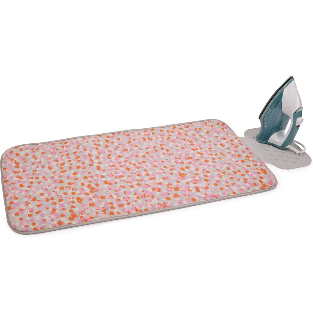 image:imageJoseph Joseph Swift Folding Ironing Mat with Silicone Iron Rest Heat and Steam Resistant NonSlip Ironing Pad Compact Storage 354 x 185 in Ecru ScatterPeach Blossom
