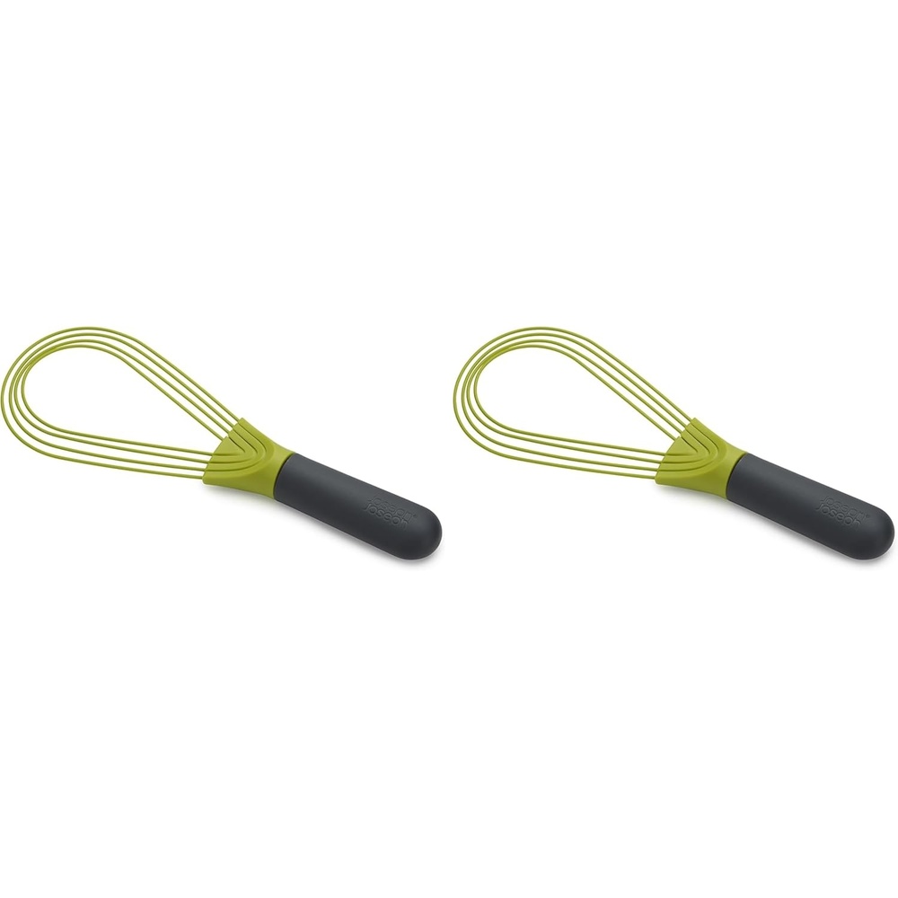 image:imageJoseph Joseph Twist Whisk 2In1 Collapsible Balloon and Flat Whisk Silicone Coated Steel Wire Sky BlueGrayGreen Pack of 2