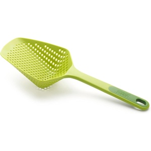 Joseph Joseph 10160 Scoop Colander Strainer Slotted Spoon, Large, Gray/Green(Green)