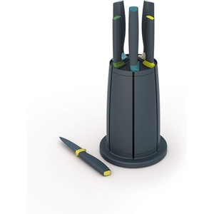 Joseph Joseph 10527 Elevate Knives Carousel Knife Set with Rotating Storage Stand, 6-piece, Black (updated)(Opal)