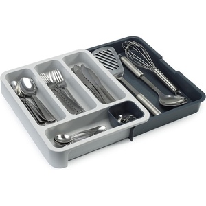 Joseph Joseph 85042 DrawerStore Expandable Cutlery Tray, Gray(Dark Gray)