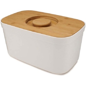 Joseph Joseph Bread Box with Removable Bamboo Cutting Board(White)