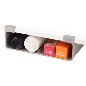 Joseph Joseph CupboardStore Under Shelf Storage Film, Foil and Bag Organizer, for Larger Rolls and Boxes, Fits Kitchen Units Over 13 in Wide, Large(Large (Pack of 4))