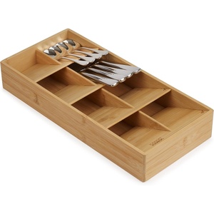 Joseph Joseph DrawerStore Compact Utensil Organizer For Kitchen Drawer Silverware, Flatware Tray, Large, Bamboo(Flatware Organizer)