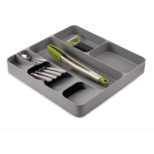 Joseph Joseph DrawerStore Compact Utensil Organizer For Kitchen Drawer Silverware, Flatware Tray, Large, Grey(Flatware & Utensils Organizer)