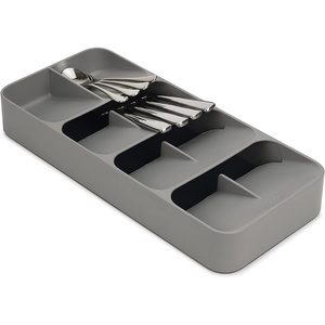 Joseph Joseph DrawerStore Compact Utensil Organizer For Kitchen Drawer Silverware, Flatware Tray, Large, Grey(Flatware Organizer)