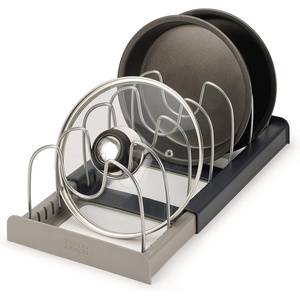 Joseph Joseph DrawerStore Cookware Organizer, Baking Tray Rack, Space Saving Storage for Pans, Lids, Cutting Boards(Pots & Pans)