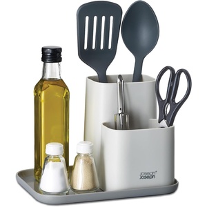 Joseph Joseph Duo Kitchen Counter Organizer, Kitchen and Storage Organisation for Gadgets, Utensils and Condiments, Grey(One-Size)