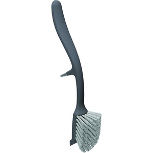 Joseph Joseph Edge Dish Brush with Integrated Sink Rest, Grey(Gray)