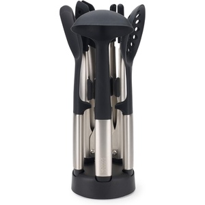 Joseph Joseph Elevate Fusion 3-Piece Silcone Kitchen Utensil Compact Stand, BPA Free, Heat Resistant, Non Stick Utensil Set, Weighted Stainless Steel Handles(5 utensils)
