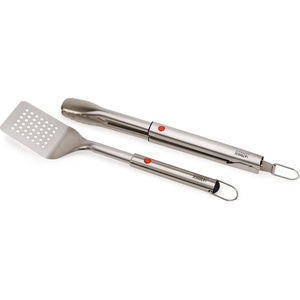Joseph Joseph GrillOut 2-piece Stainless Steel BBQ Utensil Set, Turner & Tongs, Retractable Hfor compact storage, Easy-clean(2 piece)