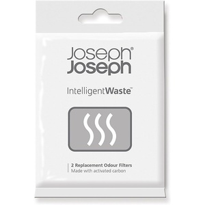 Joseph Joseph Intelligent Waste Activated Carbon Odor Filter Refills for Food Waste Caddy Kitchen Bin – Pack of 2(2 Count (Pack of 1))