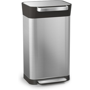 Joseph Joseph Intelligent Waste Titan Trash Can Compactor with Odor Filter, Compacts up to 3x trash, 30L/7.9 Gallons, Stainless Steel(Stainless Steel)