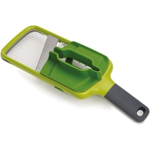 Joseph Joseph Multi-Grip Hand-held Kitchen Mandoline, Fruit and Vegetable Slicer with Food Grip and Adjustable Blades, Dishwasher Safe(Standard)
