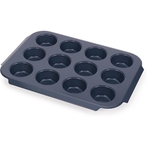 Joseph Joseph Nest™ Bake 2lb Non-Stick Baking Bread Loaf Pan, Carbon Steel, Stackable, Space-Saving Design, 10yr Guarantee, 11.8” x 7.5”(Muffin)