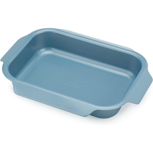 Joseph Joseph Nest Bakeware and Roasting Pan, Carbon Steel Baking Pan with Non-Stick Coating, Easy-Pull Handles, Organized Kitchen Storage, Large, Blue(Single (Small))