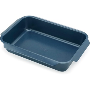Joseph Joseph Nest Bakeware and Roasting Pan, Carbon Steel Baking Pan with Non-Stick Coating, Easy-Pull Handles, Organized Kitchen Storage, Large, Blue(Single (Large))