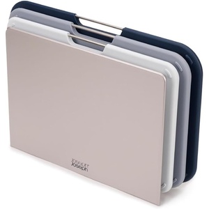 Joseph Joseph Nest Large 3-Piece Color coded Cutting Board Set with Storage Stand, Large – Grey(Gray)