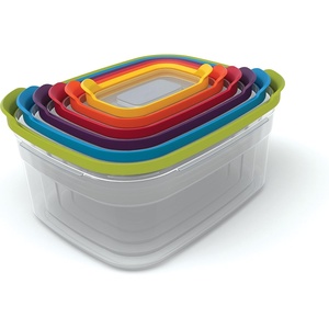 Joseph Joseph Nest Lock Plastic BPA Free Food Storage Container Set with Lockable Airtight Leakproof Lids, 12-Piece, Multi-Color(12-Piece)