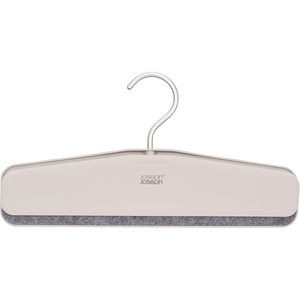 Joseph Joseph Orderly Set of 2 Easy-Grip Pant Hangers, One Clip Design, for Pants and Skirts with Heavy-Duty Rotating Hook