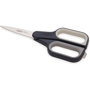 Joseph Joseph PowerGrip Kitchen Shears Scissors with Thumb Grip and Herb Stripper Separates for Cleaning Japanese Stainless-Steel, White/Green(Traditional)