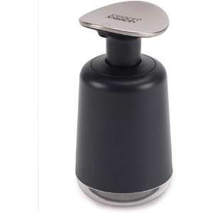 Joseph Joseph Presto Stainless-Steel Hygienic Easy-Push Soap Dispenser with Wide Pump, White(Gray)