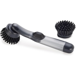 Joseph Joseph SinkTech Soap-Dispensing Palm Brush with Replaceable Head and Stainless-Steel Stand Drip Tray(Soap dispensing Brush)