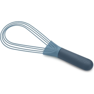 Joseph Joseph Twist Whisk 2-In-1 Collapsible Balloon and Flat Whisk Silicone Coated Steel Wire, Sky Blue(Blue)