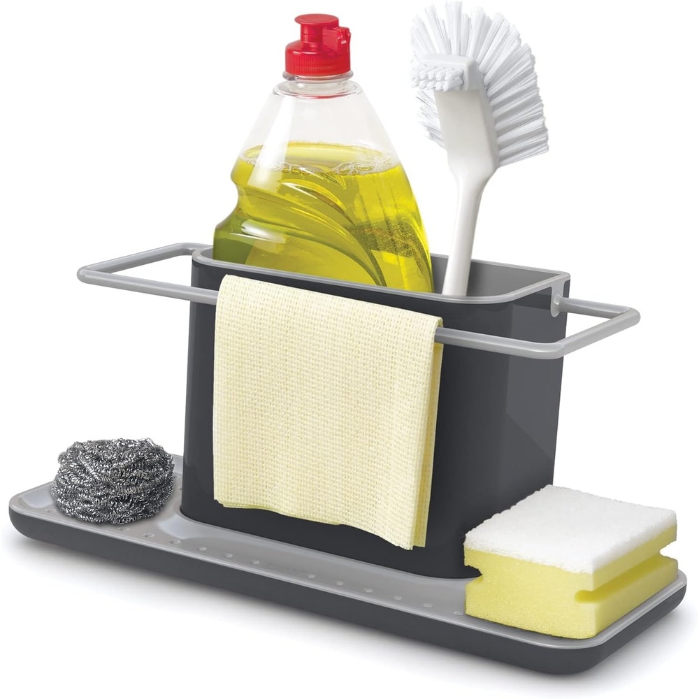 image:imageJoseph Joseph 85070 Sink Caddy Kitchen Sink Organizer Sponge Holder DishwasherSafe Large GrayGrey