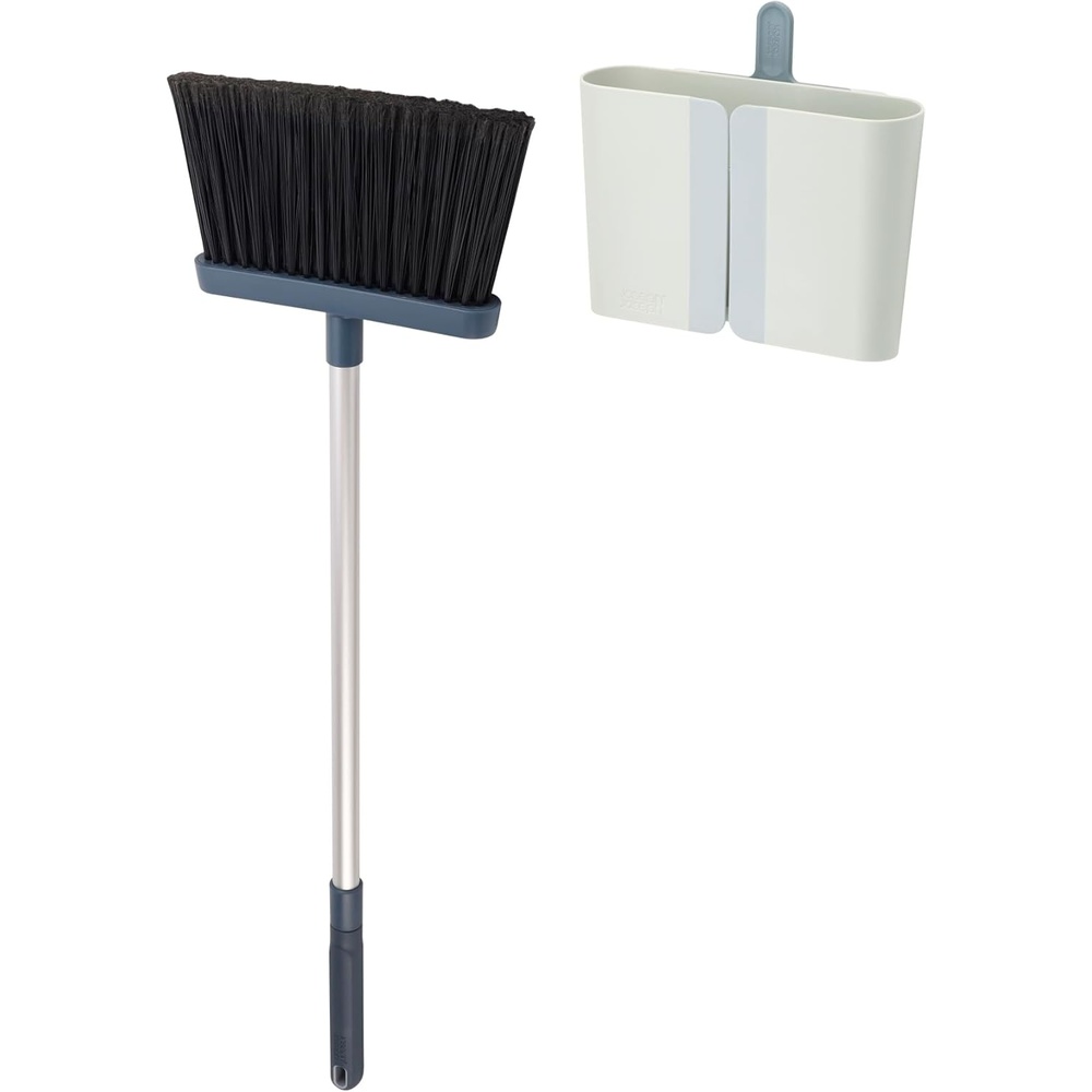 image:imageJoseph Joseph CleanStore WallMounted Adjustable Long Handle Broom Sweeper with DustShield Storage Indoor Sweeping Floor Brush with Soft Bristles and CombBroom